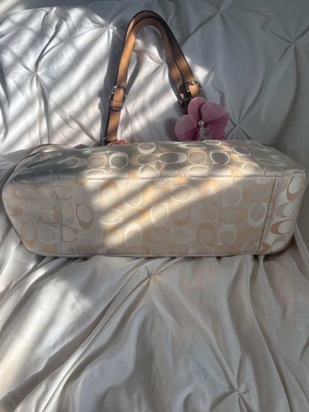 Vintage Coach Ivory Optic Signature Gallery Tote🤍 - Picture 6 of 8